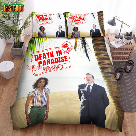 Death In Paradise Movie Poster 2 Bed Sheets Duvet Cover Bedding Set
