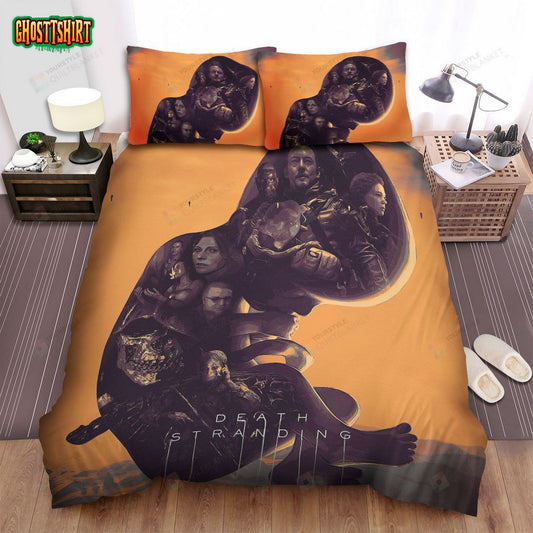 Death Stranding Characters Inside The Baby Artwork Bed Sheets Spread Duvet Cover Bedding Set