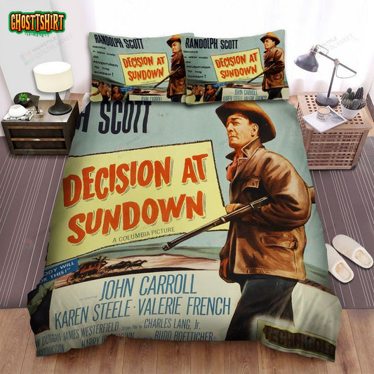 Decision At Sundown Movie Poster Bed Sheets Spread Comforter Duvet Cover Bedding Set