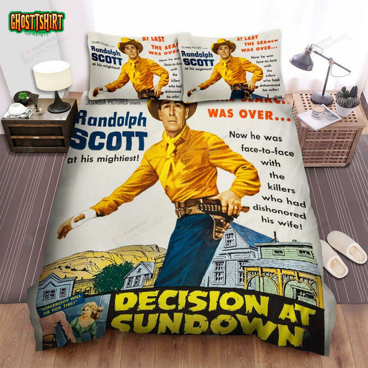 Decision At Sundown Movie Poster Bed Sheets Spread Comforter Duvet Cover Bedding Set Ver 2