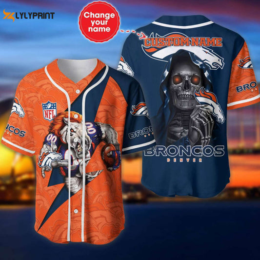 Denver Broncos Personalized Baseball Jersey - lylyprint.com