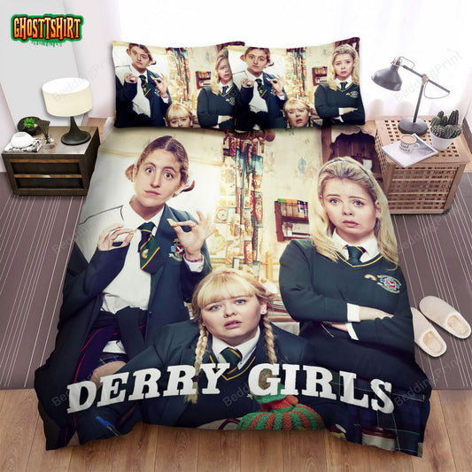 Derry Girls Movie Poster 1 Bed Sheets Duvet Cover Bedding Set