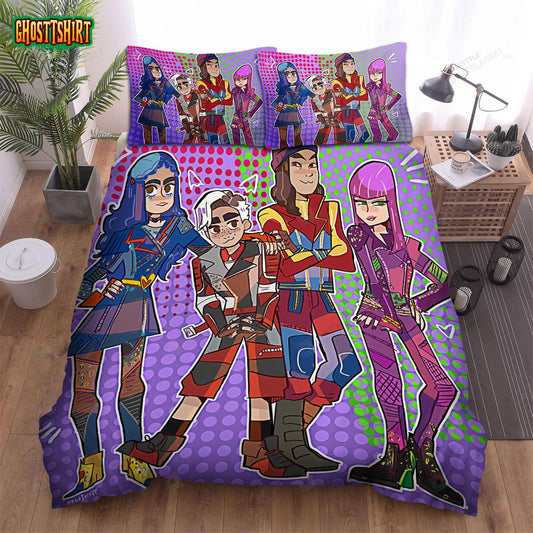 Descendants Anime Bed Sheets Spread Comforter Duvet Cover Bedding Set