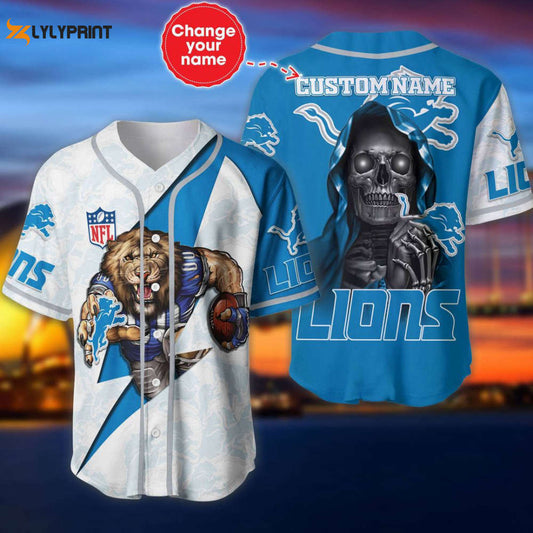 Detroit Lions Personalized Baseball Jersey - lylyprint.com