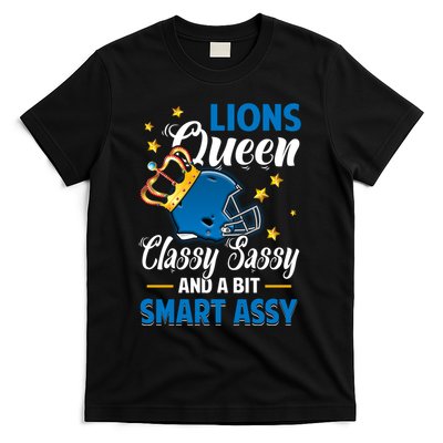 Detroit Football Queen Classy Sassy And A Bit Smart Assy T-Shirt