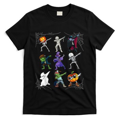 Dabbing Halloween Skeleton Zombie Scary Pumpkin Mummy T-Shirt