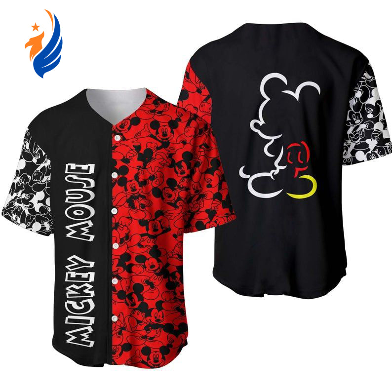 Disney Cartoon Mickey Baseball Jersey: Perfect Gift for Disney Lovers! - Bafud