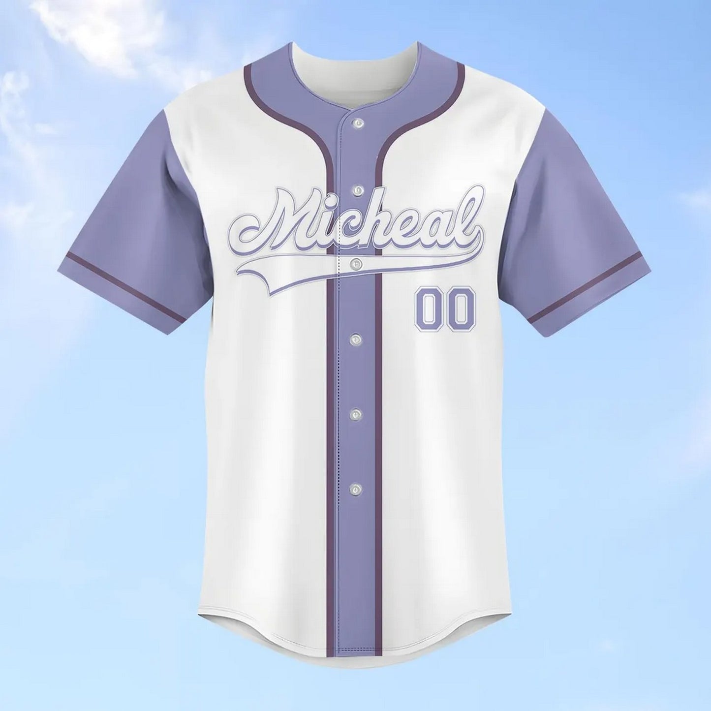 Custom Name Disney Daisy Duck Purple White Baseball Jersey