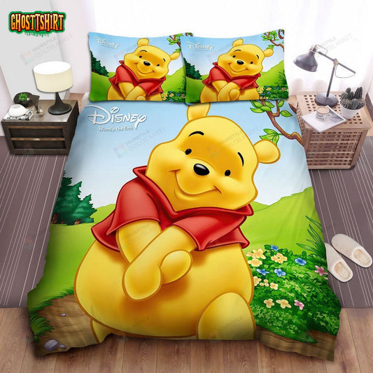 Disney Winnie The Pooh Cute Portrait Bed Sheets Spread Comforter Duvet Cover Bedding Set