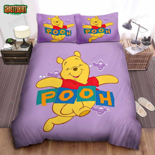 Disney Winnie The Pooh Happily In Pink Theme Bed Sheets Spread Comforter Duvet Cover Bedding Set