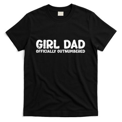 Dad Outnumbered Fathers Day Funny Papa T-Shirt