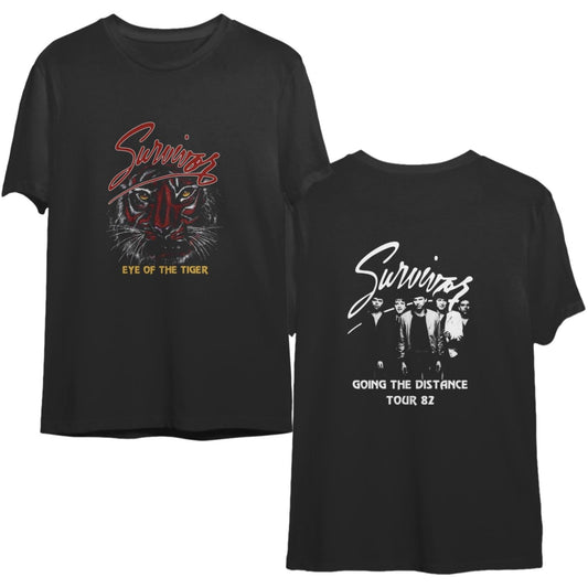 Survivor Eye Of The Tiger Going The Distance Tour '82 Shirt, Survivor Band T-Shirt