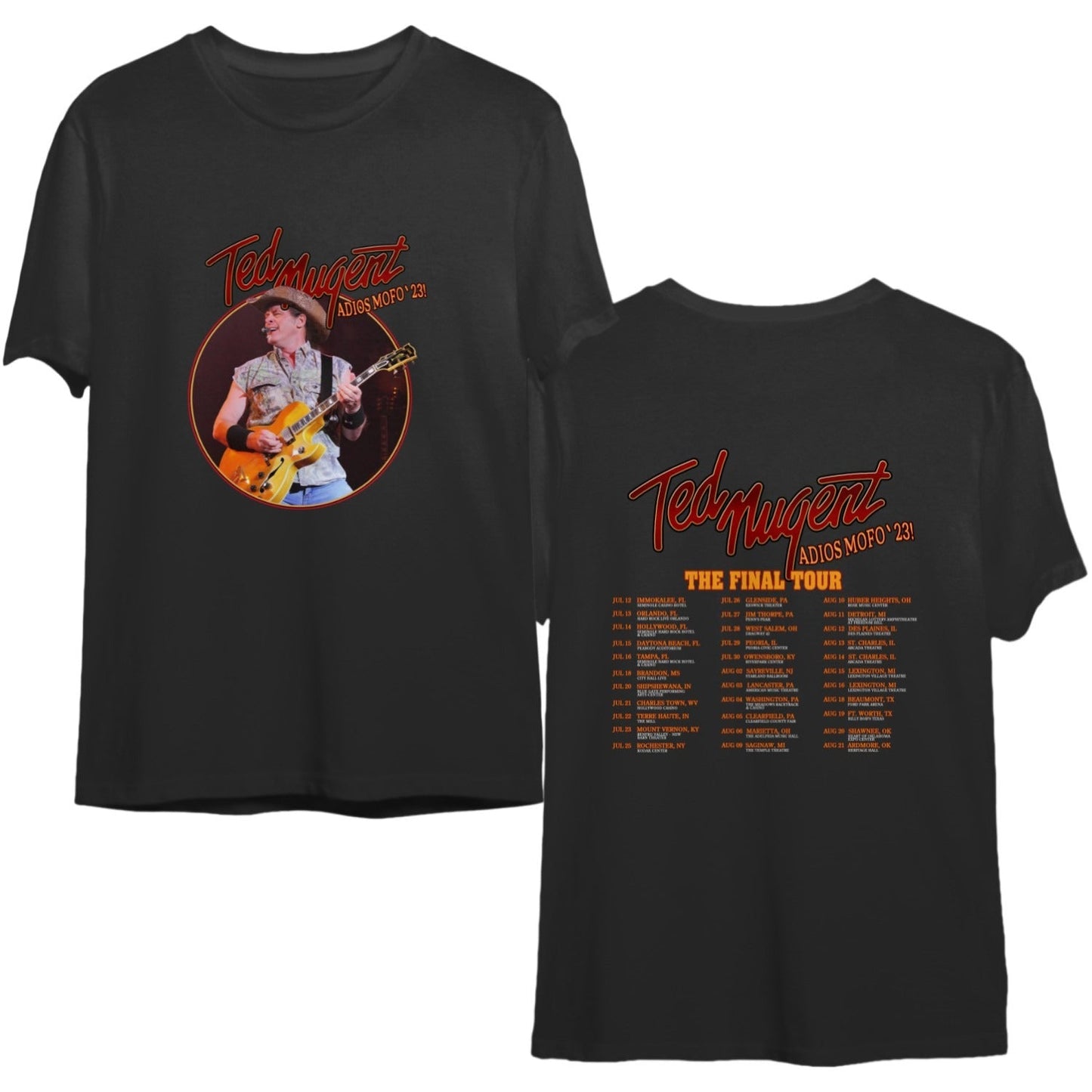 Ted Nugent Adios Mofo 2023 Tour Shirt