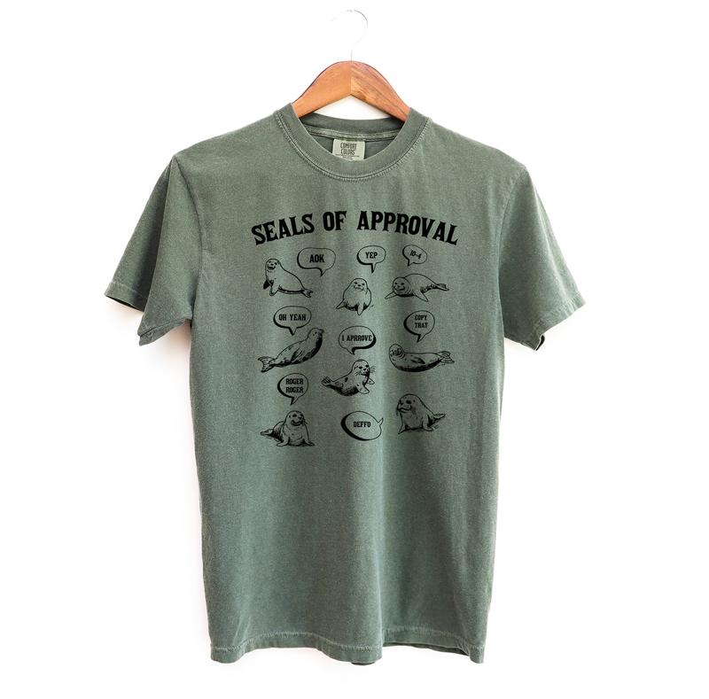 Funny Seals of Approval TShirt, Meme Comfort Colors Shirt