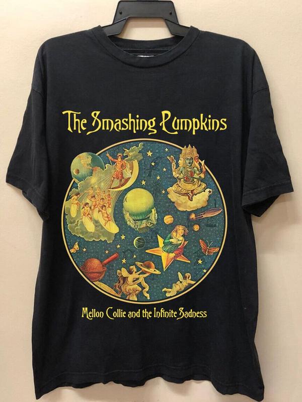 Vintage 1996 The Smashing Pumpkins Band Tour T-Shirt 80S , Vintage The Smashing Pumpkins 80S rock tour shirt, music vintage tour, tour band shirt