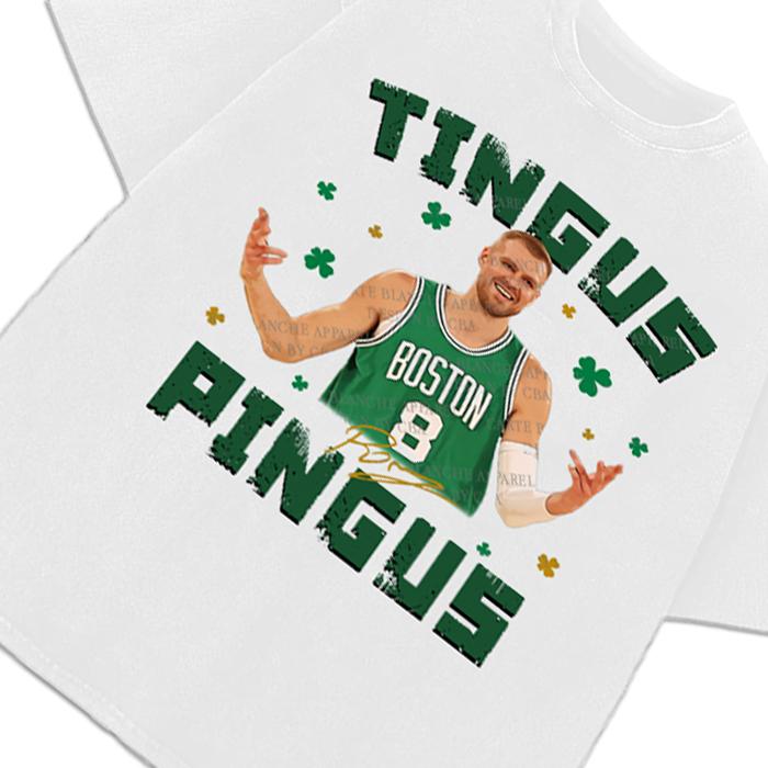 Tingus Pingus Kristap Porzingis T-Shirt Boston Basketball Custom Fan Art Design Graphic T-Shirt Graphic Tee Crewneck Cotton Menswear Oversized