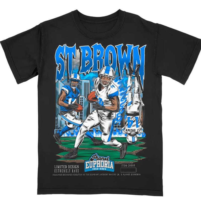 Amon-Ra St. Brown V2 Planet Euphoria Shirt, Vintage 90s Unisex Football Tees, Football T-Shirts, Sports Shirt, Game Day Tee, Football Fan Gifts