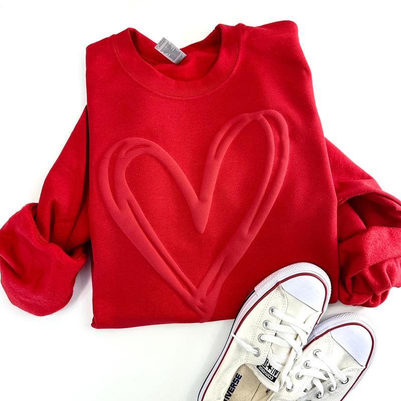 Be Mine Puff Print Crewneck Sweatshirt, Hoodie, T-shirt, Valentine's Day Puff Print Sweater, Embossed Sweatshirt, Be Mine Shirt, Gift Idea for Wife Gi