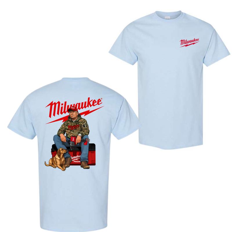 Milwaukee Trummpp Camo Unisex Cotton T-Shirt, Fuel Hand Drill Dog Hunt Shirt For Men For Women