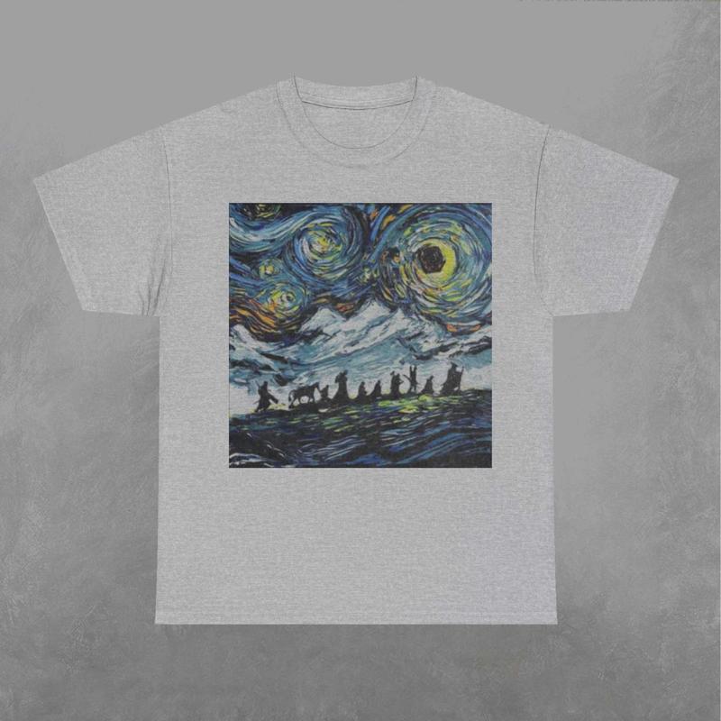 Van Gogh Lord Of The Ring Shirt, Gandaff Shirt, LOTR Lord Of The Ring Sweater, Movie Graphic Shirt Classic Fabric