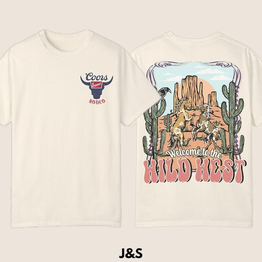 Coors Rodeo Vintage Graphic T-Shirt, Retro Cowboy Shirt, Oversized Coors Shirt, Vintage Washed Shirt, Welcome To Wild West