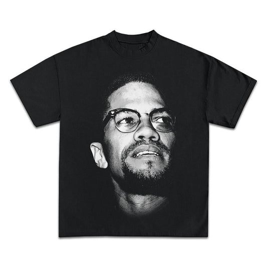 MALCOLM X JUMBO GRAPHIC BOOTLEG T-SHIRT - STREETWEAR