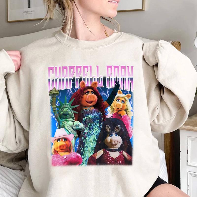 Vintage chap retro piggy Tshirt Sweatshirt Hoodie