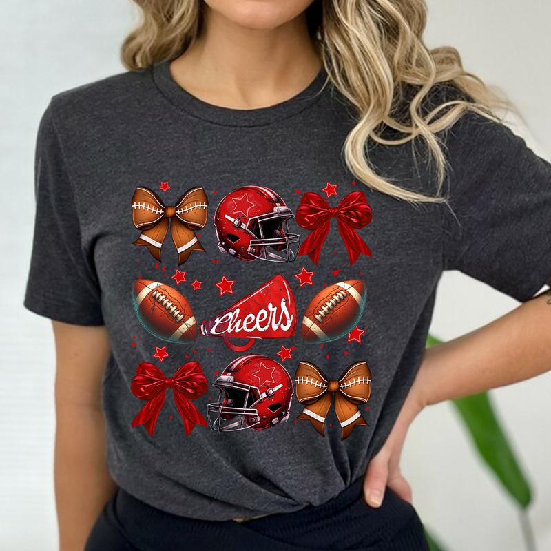 Football Coquette Bow Shirt, High School City Spirit Shirt, Football Team Shirt, Football Mom Shirt, Gameday Cheer Mama, Touch Down Season