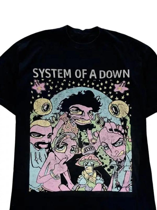 System Of A Down Band Gift For Fans Unisex All Size T-shirt System Of A Down Band Gift For Fans Unisex All Size Collar Cotton