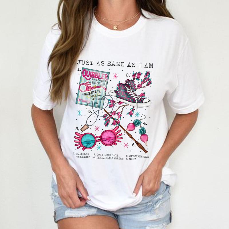 HP Luna You Are Just As Sane As I Am Sweatshirt Hoodie Shirt, gift for fan Cotton Relaxed Fit Sweaters Tee