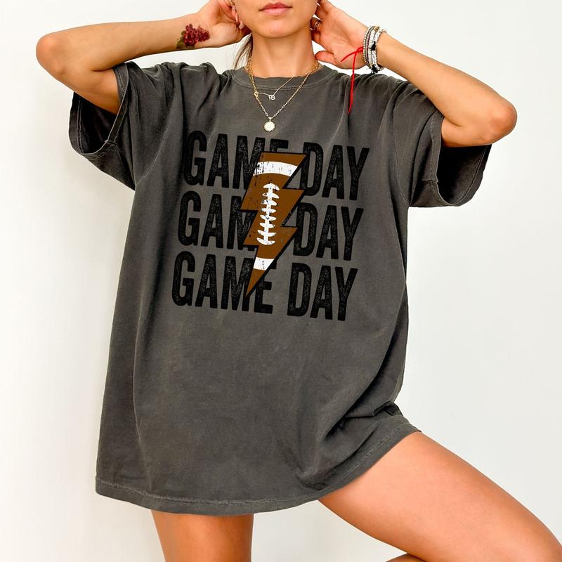 Game Day Football Shirt, Football Mom Shirt, Football Tee, Football Mama Shirt, Mothers Day Gift, Sports Mom Shirt, Full Sizes, Full Colors, Cotton Ro
