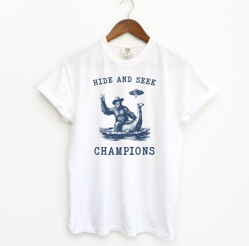 Hide and Seek Champions Graphic Tee, Meme Comfort Colors Shirt