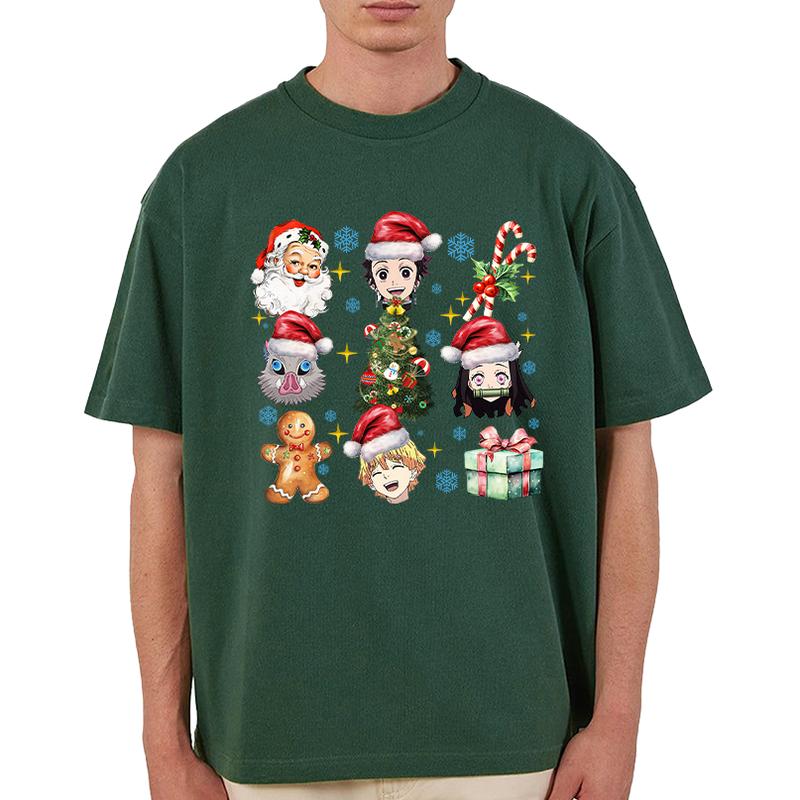 Demon Slayer Christmas team Shirt, Tanjiro Nezuko Zenitsu Inosuke Shirt,Demon Slayer t-shirt, Kimetsu no Yaiba Shirt, Anime sweatshirt hoodie, Anime l