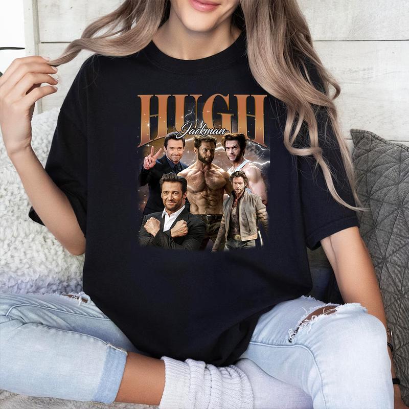 Hugh Shirt Jackman Shirt Gift For Woman and Man Unisex T-Shirt Casual Cotton