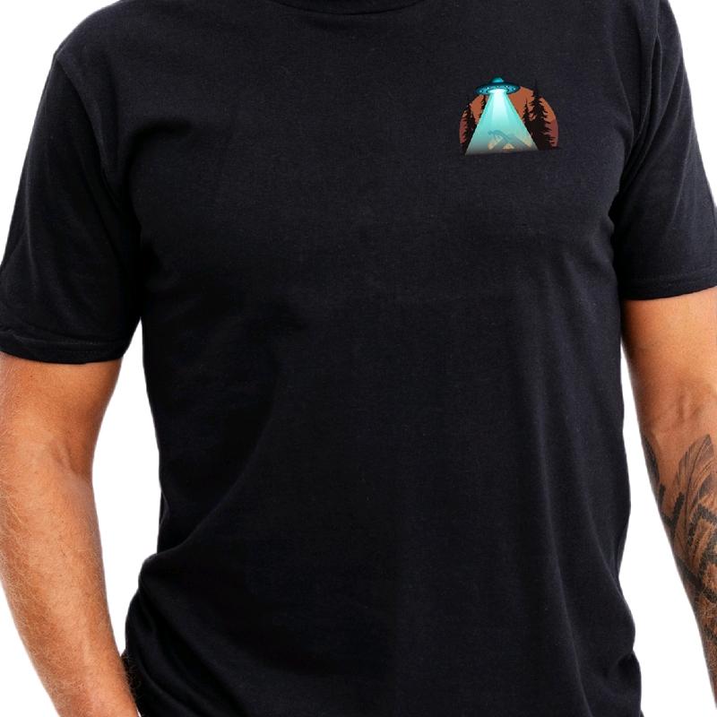 UFO Get in Loser t-shirt, cotton Crewneck Menswear Top Sport funny meme t shirt alien  patch