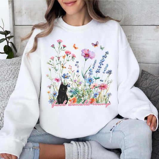 Subtle Anti Trump Cat Shirt, Trump Sucks TShirt, Feminist Shirt, Black Cat SweatShirt, Anti Trumpism Shirt, Anti Maga TShirt