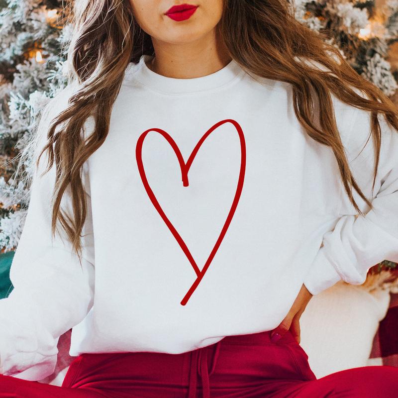 Valentines Day Heart Crewneck Sweatshirt, Hoodie, T-shirt