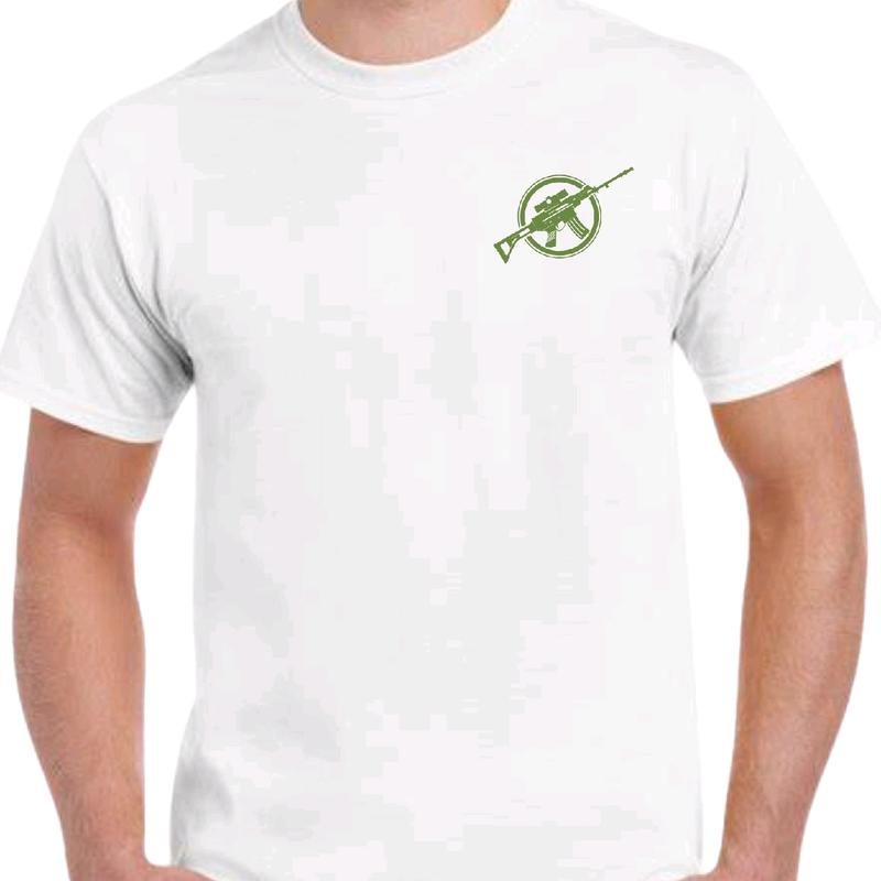 As•sault ri•fle adjective t-Shirt, menswear  Crewneck Casual Cotton Shortsleeve Graphic tee