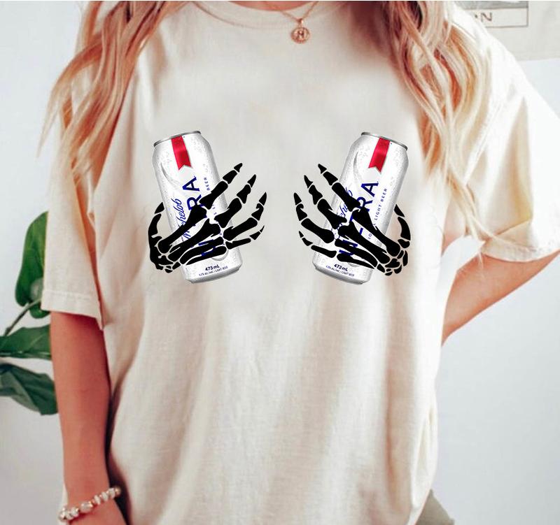 Michelob Ultra Dooble Hand Skull T-shirt, Funny Gift For Women - Perfect For Every Occasion - Unisex And Inclusive - All Sizes Offered - Diverse Style