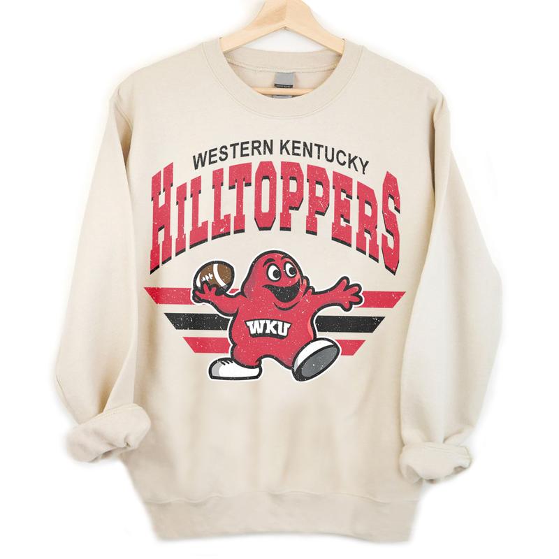 Western Kentucky Hilltoppers Vintage Football NCAA Sweatshirt - Tshirt - Hoodie, Western Kentucky University Unisex Football NCAA Shirt, Unisex Vintag