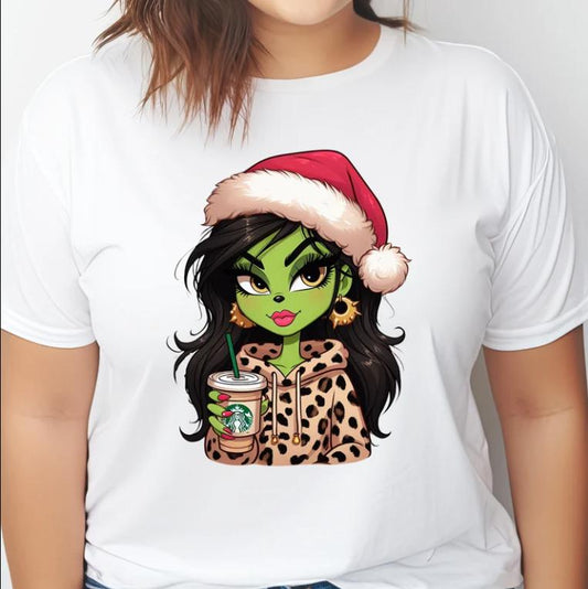 Boojee Grinchyy Christmas T Shirt, Cute Green Holiday TShirt, Christmas Shirt