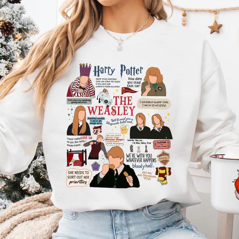 HP Christmas Sweatshirt, Magic Wizard Christmas Sweatshirt, Funny Christmas Magic Inspired Sweatshirt Womenswear Hoodie