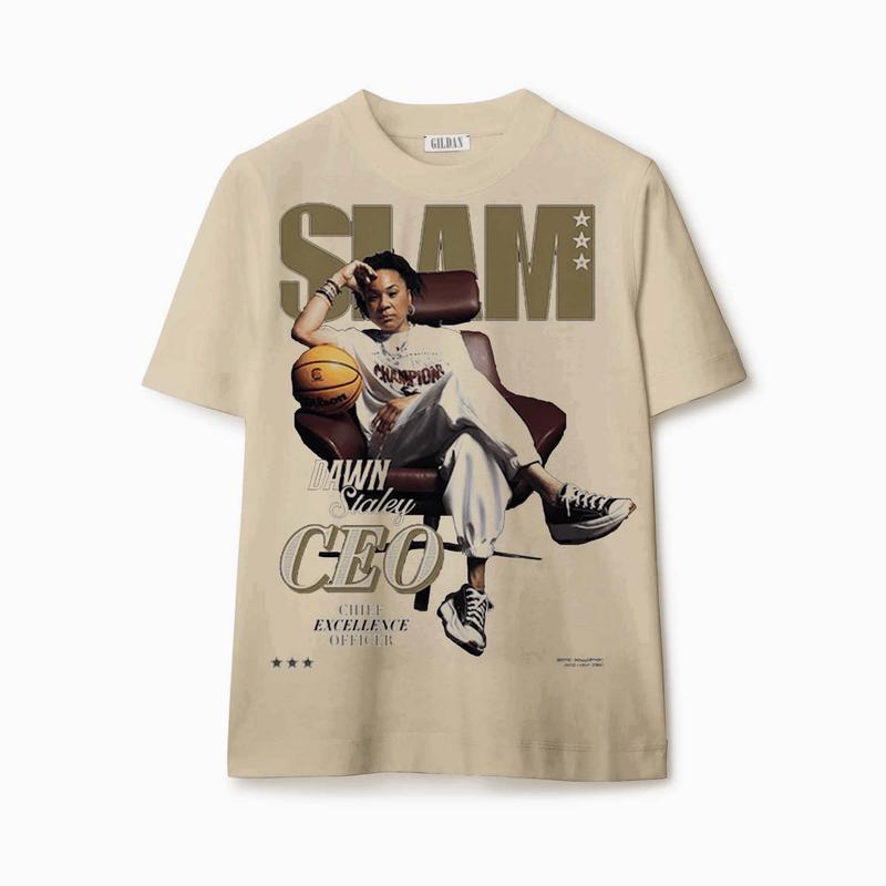 Slam Cover Tee - Dawn Staley, Unisex Cotton T-Shirt Gift For All