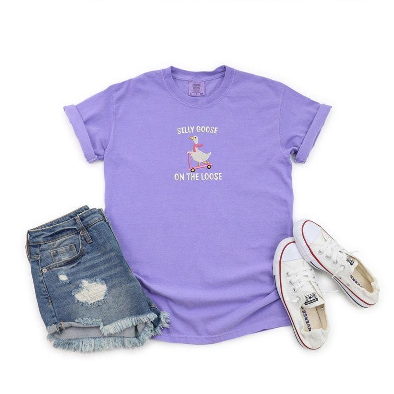 Shirt  Silly Goose On the Loose Tshirt  Goose Crewneck Shirt  Silly Goose T-Shirt  Funny Shirt Gift  Cotton Tshirt  Women's Tshirt