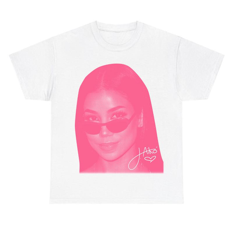 Jhene Pink White T-Shirt for Men - Classic Cotton Tee