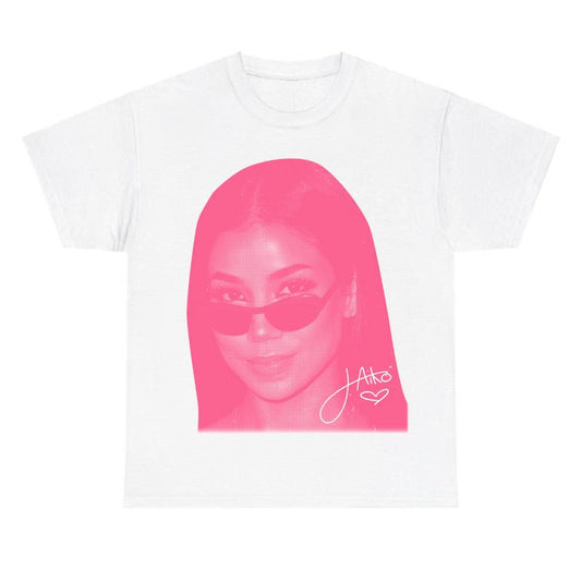 Jhene Pink White T-Shirt for Men - Classic Cotton Tee