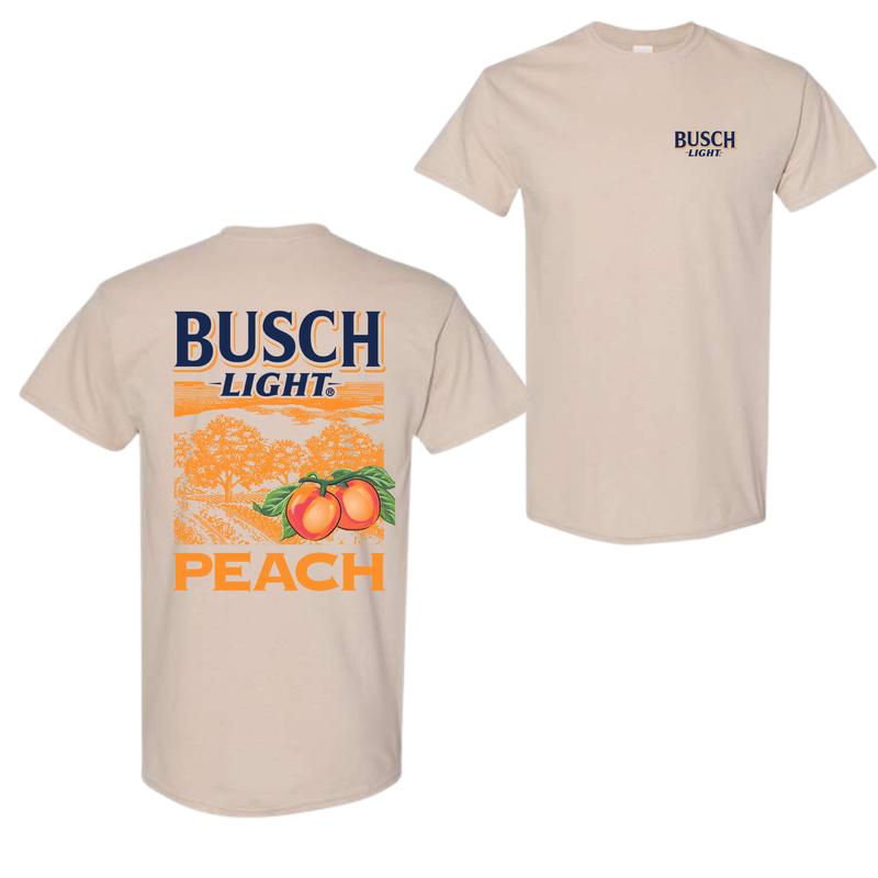 Busch Light Summer Peach Graphic Printed T-shirt, Sweater and Hoodie, Gift for Women and Men