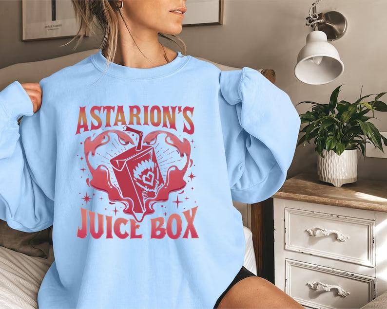 Astarion Bg3 Shirt, Funny Astarion Game Fan T-Shirt Sweatshirt Hoodie, Astarion BG3 Shirts, Astarion’s Juice Box BG3 T Shirt, High Elf Gaming Apparel,