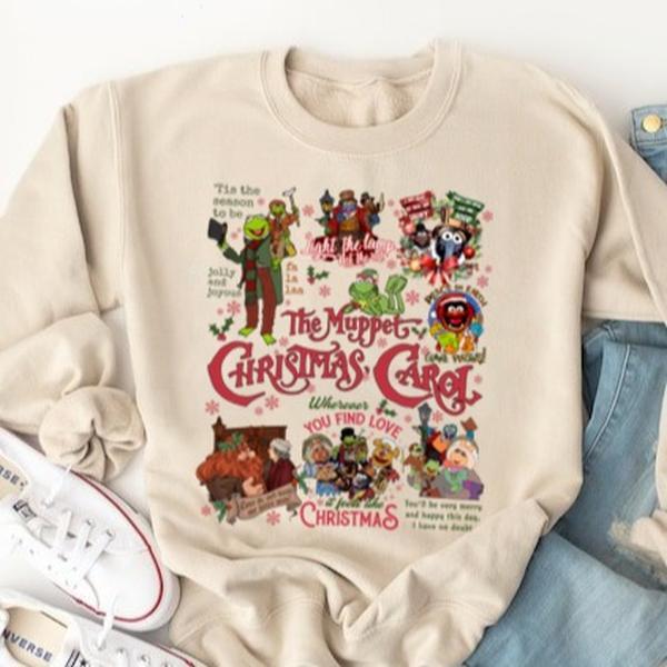 The Muppet Show Sweatshirt, Muppet Christmas Carol Shirt, Merry Christmas Shirt, Kermit Gonzo And Friends Sweatshirt, Muppet Movies T-shirt, Xmas Holi