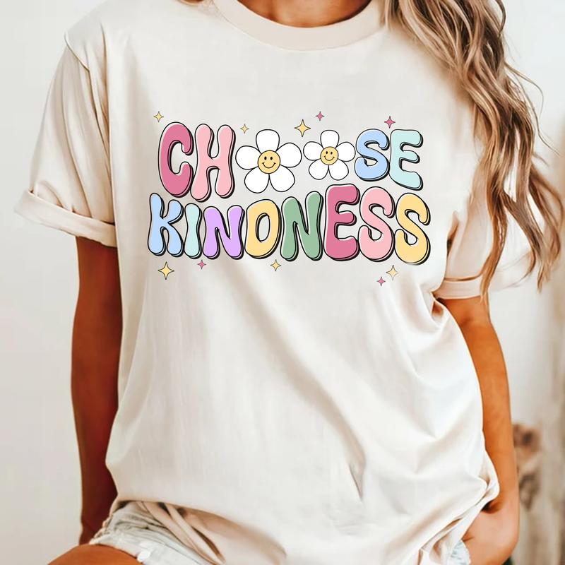 Choose Kindness Teacher Shirt, Comfort Colors Groovy Teacher Shirt, Back To School Shirt for Teacher, Be Kind Shirt, Mental Health Matter Casual Comfy